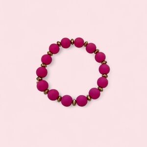 Pink beaded bracelet